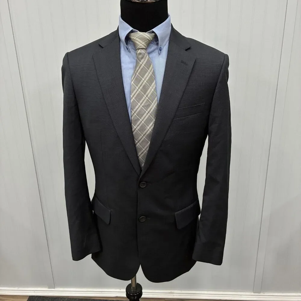 Jos. A. Bank Travel Tech 40L - W34 x L34 Dark Gray Slim Fit 2-Piece Suit